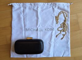 Michael Kors Box Clutch schwarz mit Kette