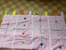 2 Rosa Kindervorhang mit Sternen, ca. 300 x 117 cm