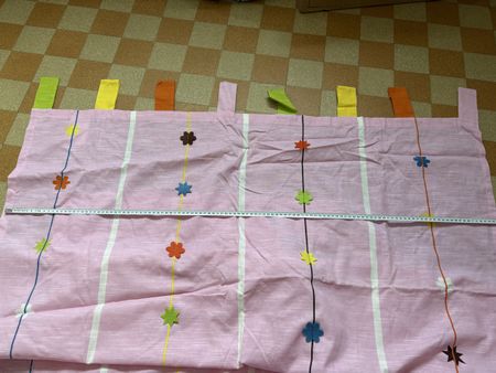 2 Rosa Kindervorhang mit Sternen, ca. 300 x 117 cm