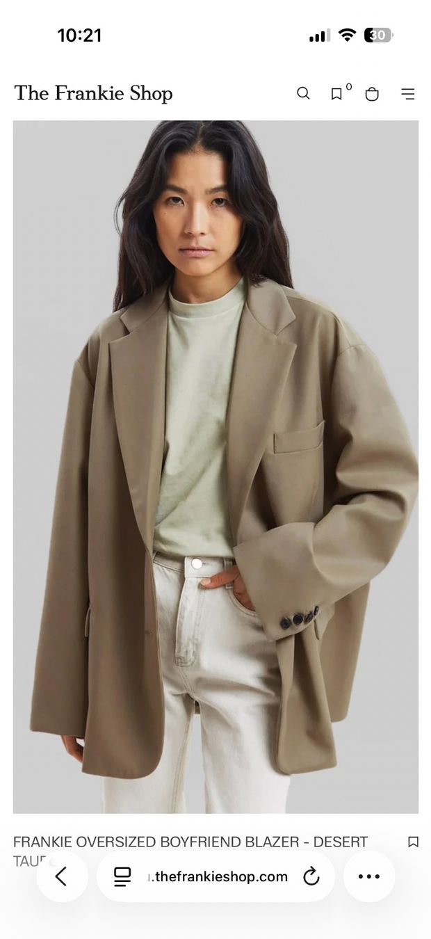 Vestes: FRANKIE OVERSIZED BOYFRIEND BLAZER - DESERT – D'occasion à Winkel par Stankocuk 1