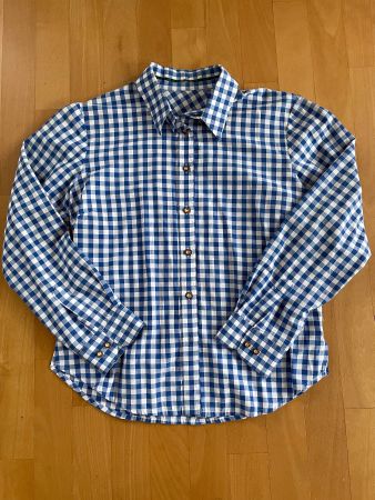 Oktoberfest Original Damenhemd blau/weiss kariert Gr.42