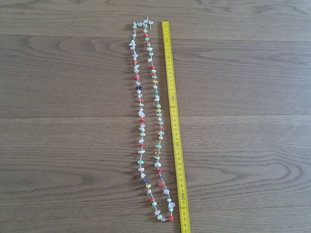 Avalaya Collana Grossa Con Perline Di Vetro Rosso Corallo E Arancione | Lunga 56 Cm Fatta A Mano
