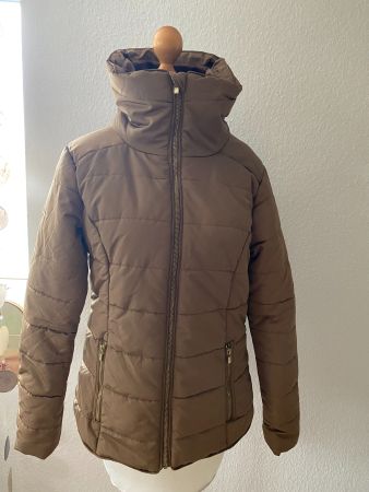 edle, warme & leichte Winterjacke mit hohem Kragen, Gr. 40