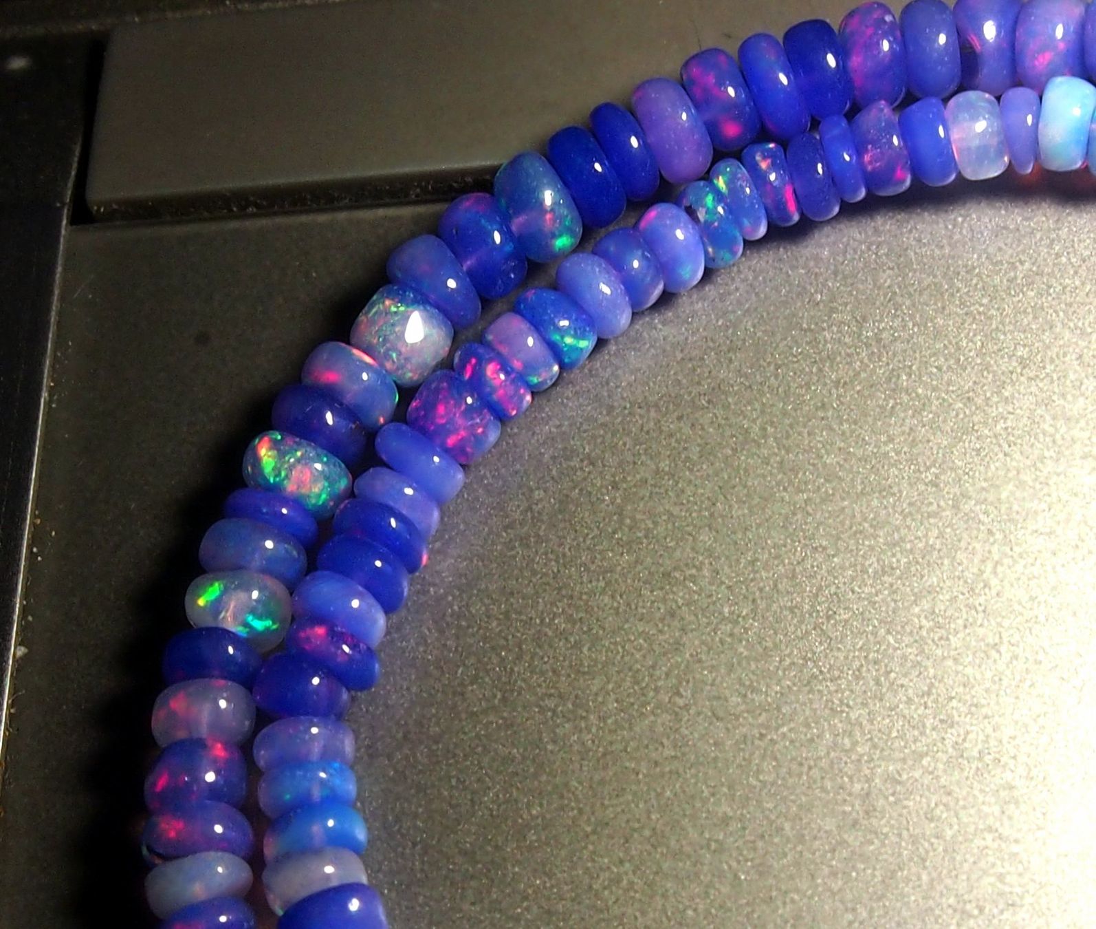 Catenine: TOP FEUEROPAL-HALSKETTE, einzigartige Farben! – Nuovo e nell'imballaggio originale da Reinach BL venduto da Marblue 7