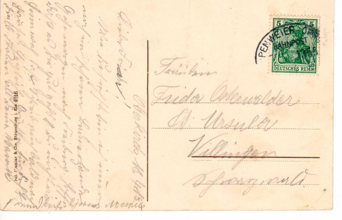 Ansichtskarten: Oberkirch im Renchtal  1918 – Gebraucht aus Wolhusen von Curver9 1