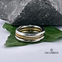 Edelstahl Set aus 3 Ringen Grösse 58