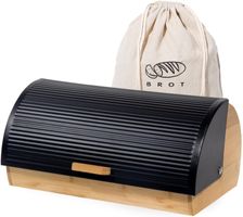 Brotkasten Metall Holz Brotbox Brot Aufbewahrungsbox gross