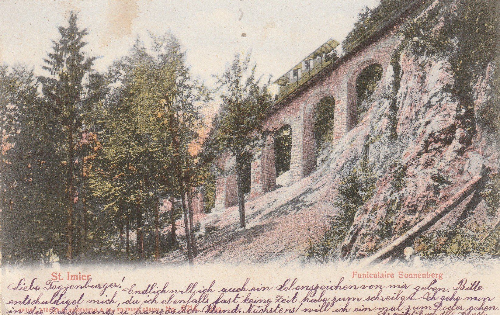 Cartoline postali: Funiculaire Sonnenberg St. Imier Ansichtskarte alt – Usato da Rupperswil venduto da Ema10