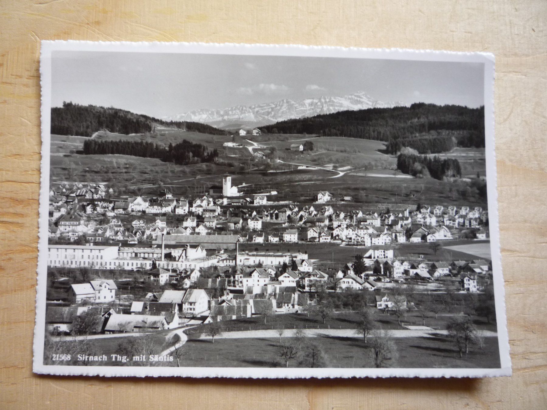 Cartoline postali: Sirnach Thg. mit Säntis, Feldpost – Usato da Rieden SG venduto da Brockehuesli