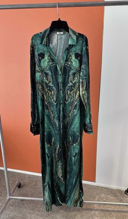 Shirt Dress Me369 green marble print size M