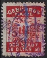 50 Rp. Fiskalmarke von OLTEN - Heimatsammlung Kt. SOLOTHURN