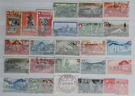 Lot de timbres oblitérés, principalement PRO PATRIA