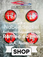 Alfa Romeo Nabendeckel Nabenkappen Felgendeckel 60 mm Neu