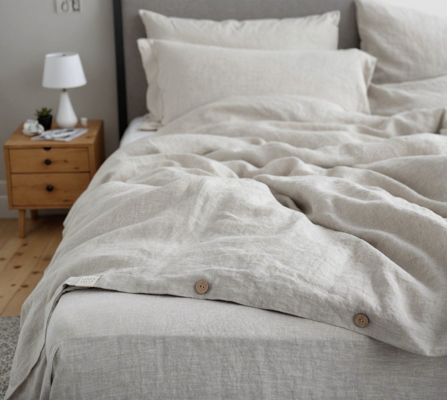 Biancheria da letto: Bettwäsche 100% Leinen Stonewashed  2-tlg Set Melange – Nuovo e nell'imballaggio originale da Fällanden venduto da jlt_nf28