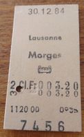 Billette Schweiz Lausanne Morges 2. Kl. 7456