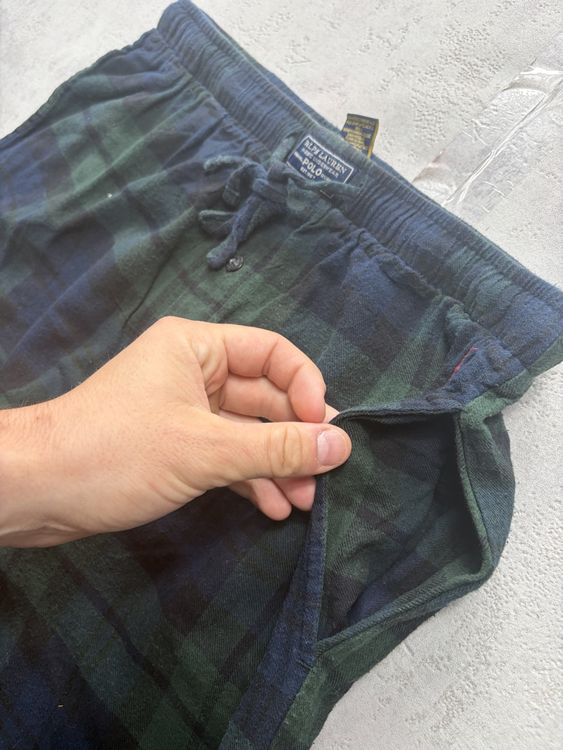 Pantalon de pyjama Ralph Lauren tartan vert bleu - M #133 (Neu (gemäss ...