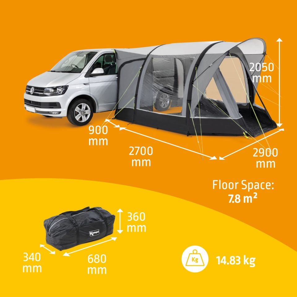 Kampa Verande & Tende da sole: Action Air Kampa Buszelt – Nuovo e nell'imballaggio originale da Luzern venduto da Chroegu1 5