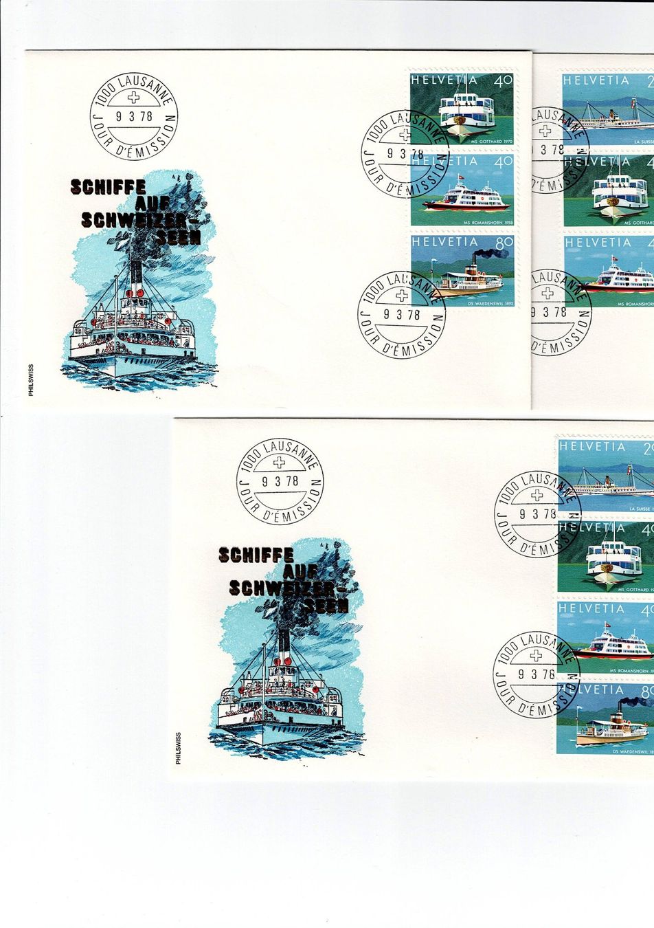 Alle Briefmarken: Schweiz, Lemanex 1978, 21 FDCs, verschiedene Ausschnitte – Gebraucht aus Hinteregg von McCharly01 5