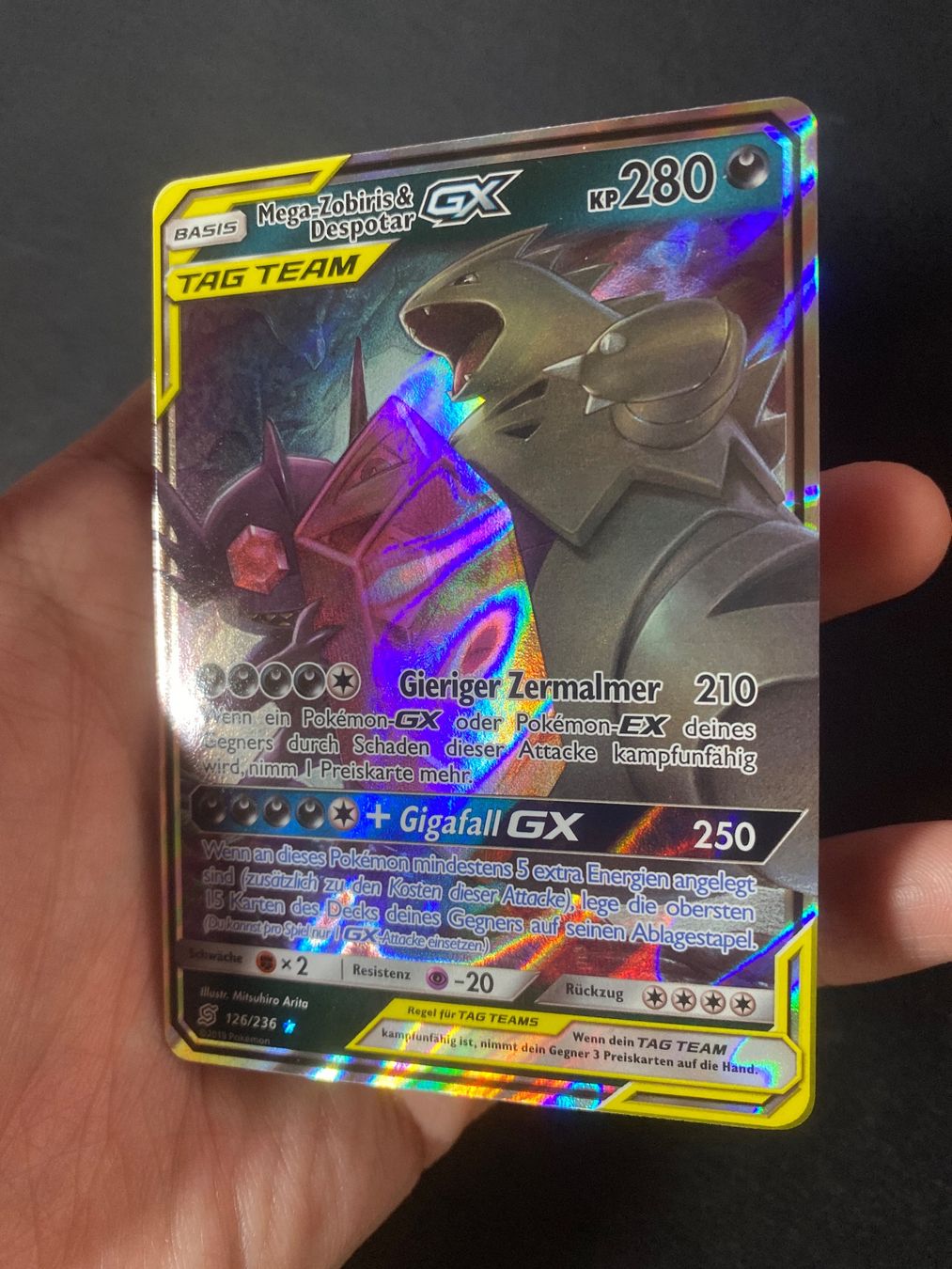 Pokémon Carte collezionabili: Mega Sableye & Tyranitar GX 126 - Unified Minds - DE – Nuovo (secondo la descrizione) da Hausen AG venduto da Shrade 2
