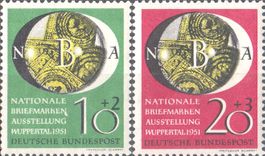 BRD 141-142 Briefmarkenausstellung Wuppertal 1951 **