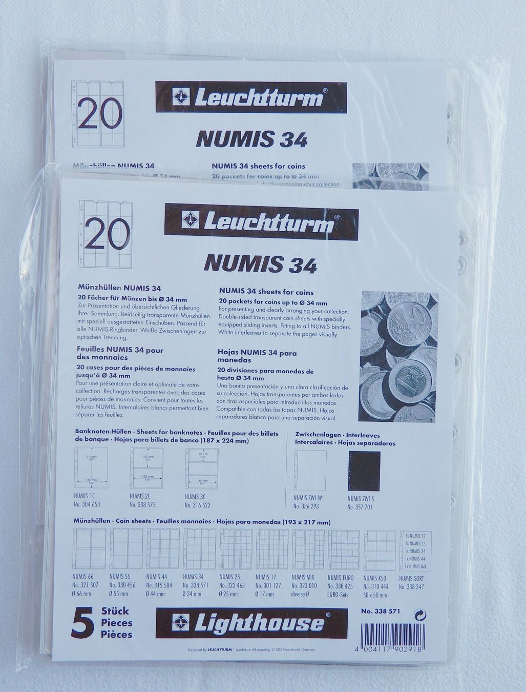 Album: Münzhüllen Numis 34 2 Pack – Nuovo e nell'imballaggio originale da Trasadingen venduto da Traadinger