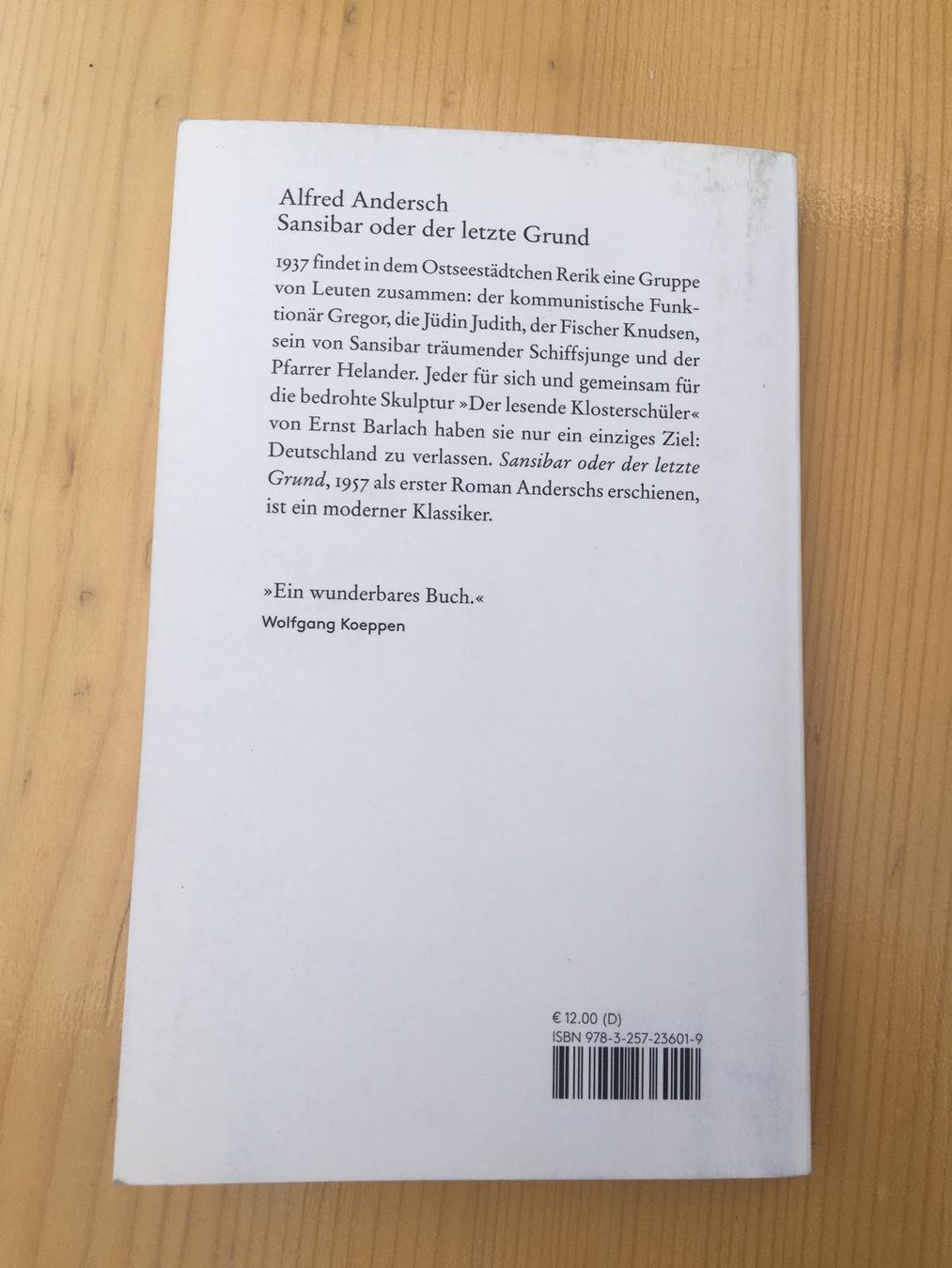 Bücher: Sansibar oder der letzte Grund Buch – Gebraucht aus St. Gallen von mel_d2rj 2