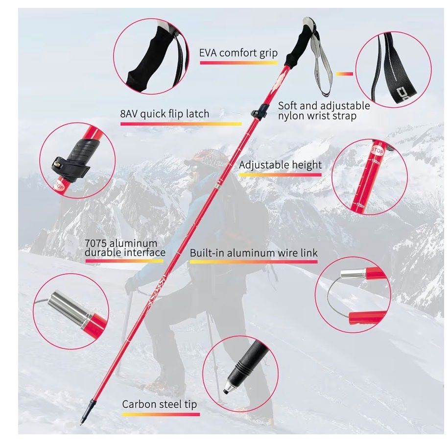 Bastoncini da trekking: Klappbare Wanderstöcke/Trekking/Nordic walking – Nuovo e nell'imballaggio originale da zürich venduto da sunnyredchilli 2