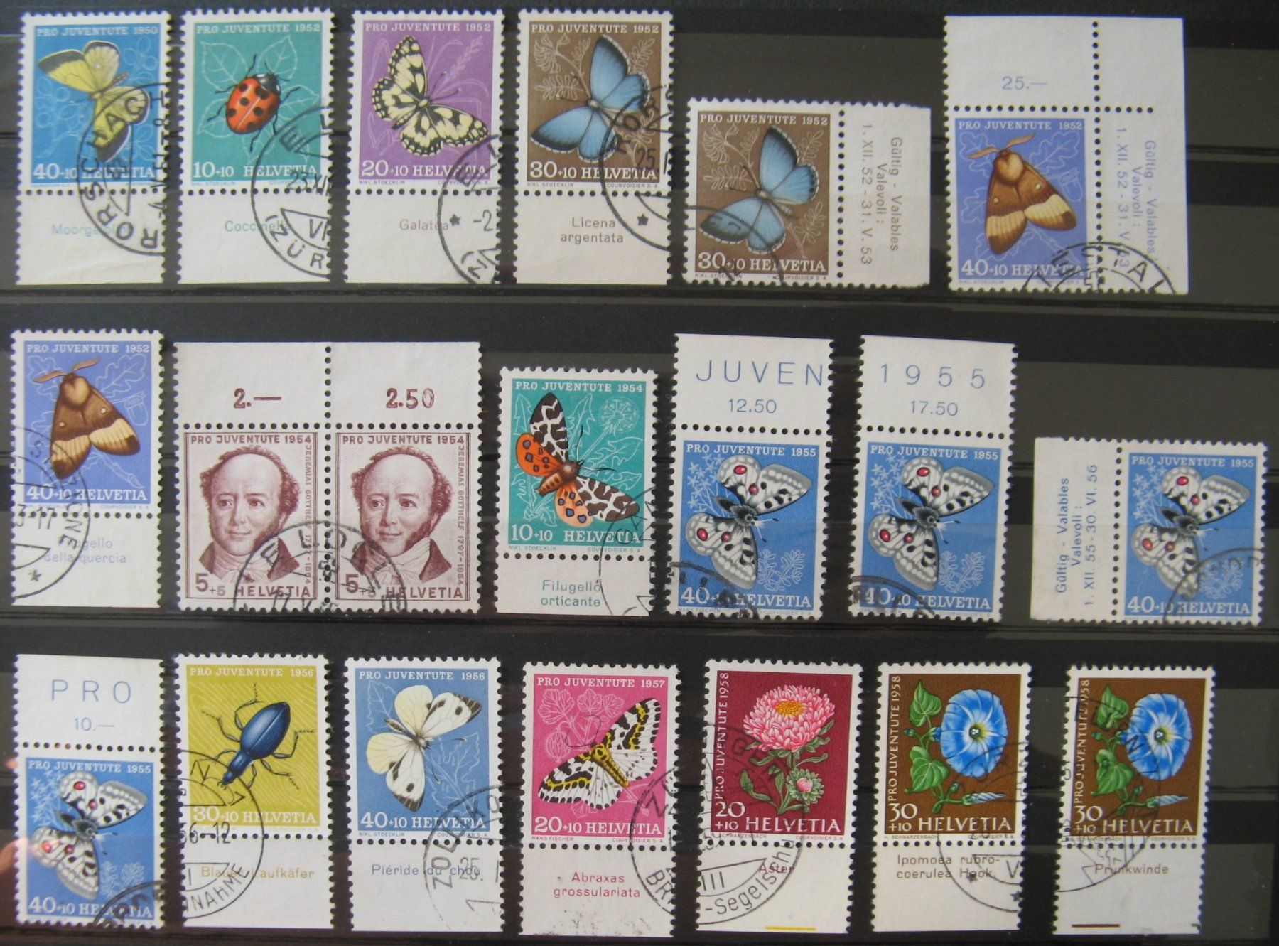 Tutti i francobolli: PJ 1950 - 1976 mit Tabs gestempelt – Usato da Frauenfeld venduto da Interessent1