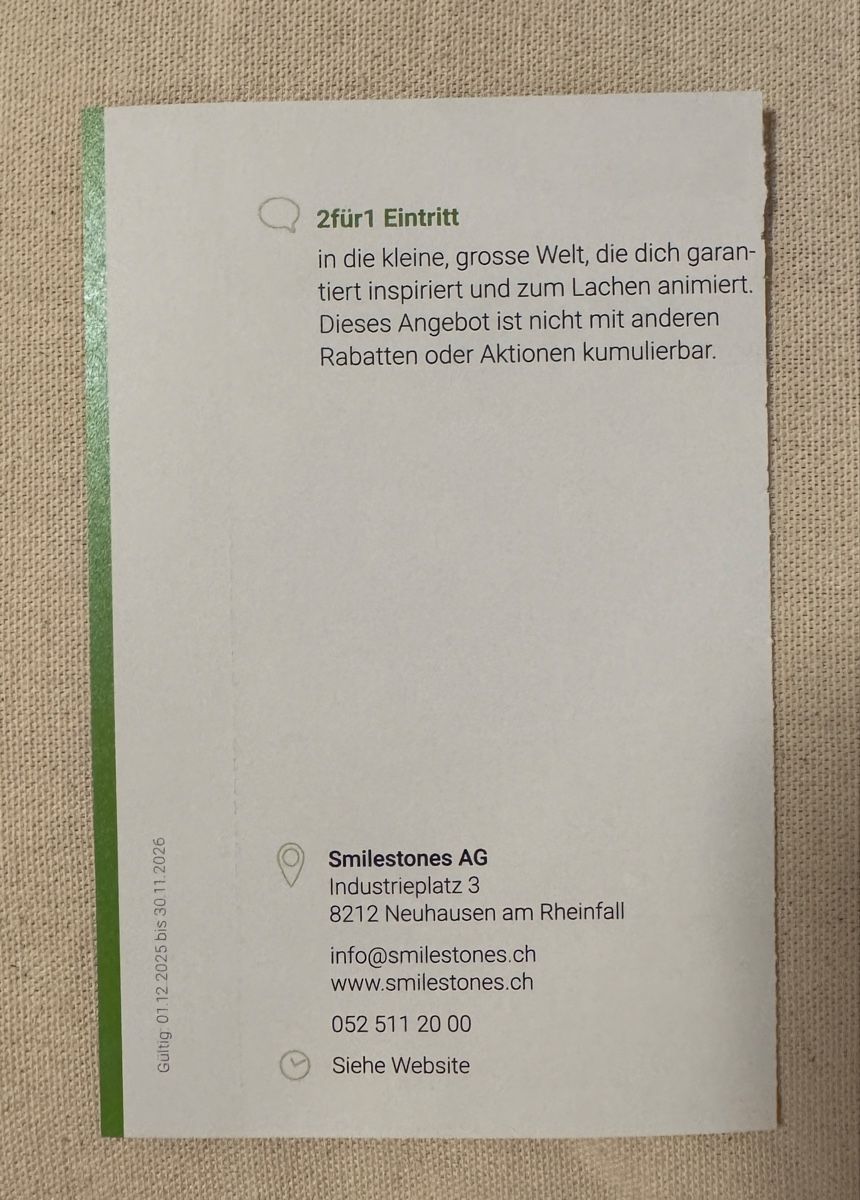 Buoni: 2für1 Gutschein Smilestones – Nuovo (secondo la descrizione) da Ottenbach venduto da Mani769 1