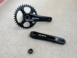 Shimano GRX Kurvel mit neuem Kettenblatt