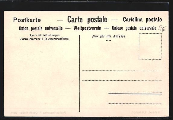 Cartoline postali: AK Gstaad, Blick zum Bahnhof, Eisenbahn – Usato da Berlin venduto da bartko-reher 1
