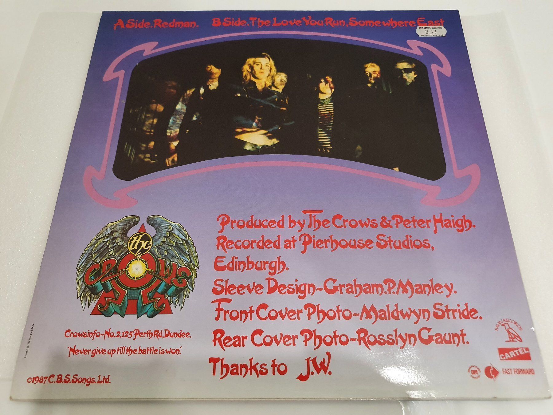 Dischi in vinile: The Crows - Redman (Rock) – Usato da Uster venduto da Vinyl-Leidenschaft 1