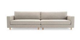 NEW! Douglas 4-Seater Sofa Light Grey Fabric Wood Legs