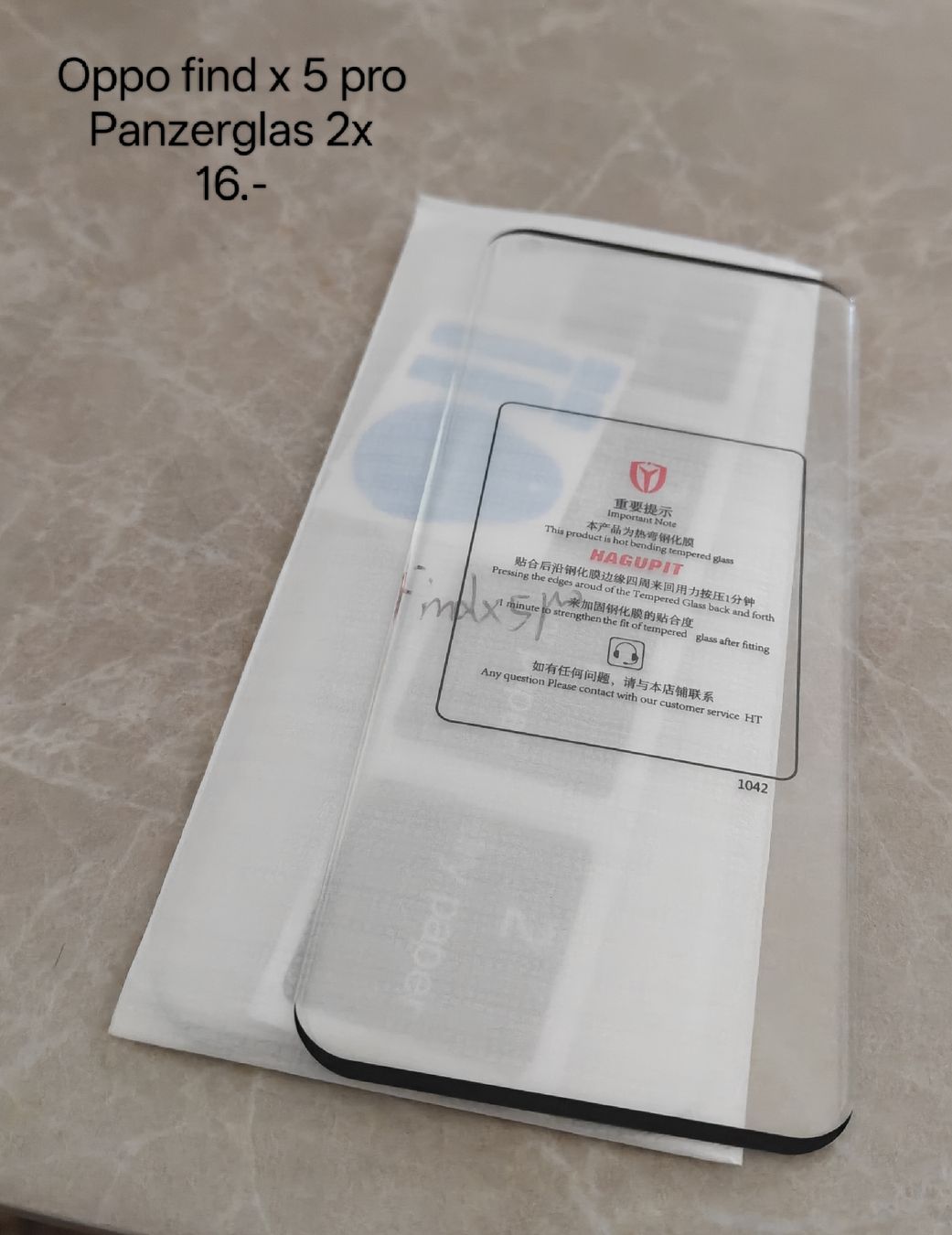 Lackretusche & Schutzfolien: oppo find x 5 pro panzerglas – Neu und originalverpackt aus Beromünster von aniram90