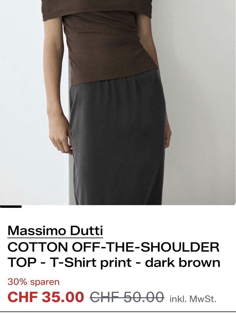Massimo Dutti Tops: Massimo Dutti off-shoulder top – D'occasion à Lausanne par NoraPlethora 3