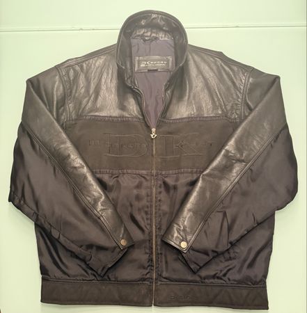 Jacke Dakota mit Leder und Stoff, Grösse XXL