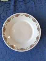 Teller weiss mit Blumenmuster rund gebraucht