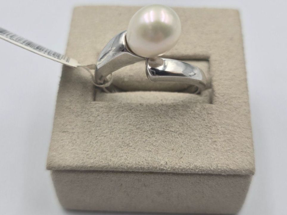 Anelli: Ring Silber 925 Süsswasserperle Gr. 52 – Nuovo e nell'imballaggio originale da Zug venduto da gold.schmuck