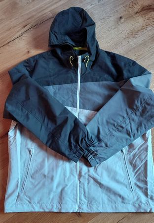 Angelo Litrico Jacke, Übergangsjacke, Grau Schwarz, 2XL
