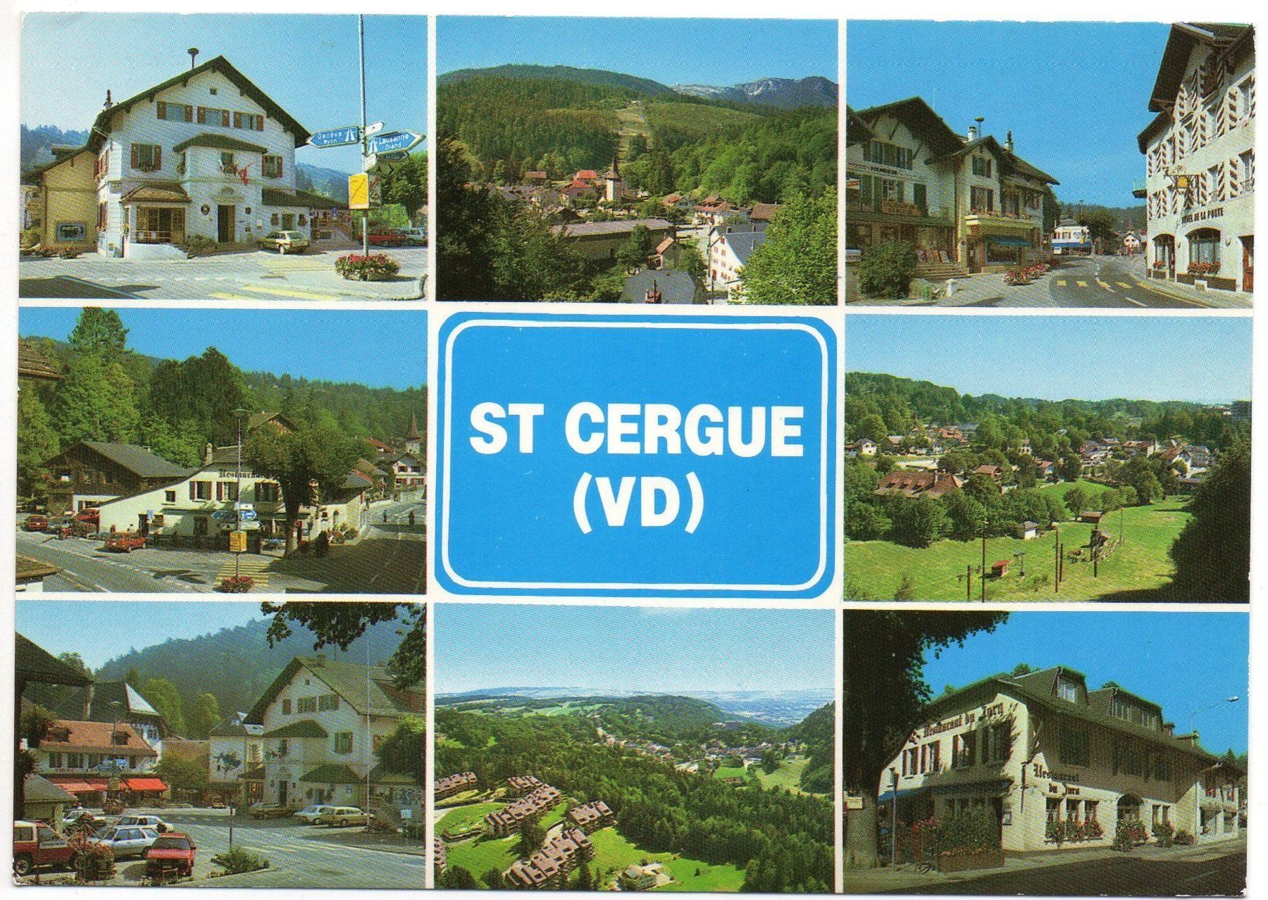 Cartoline postali: ST-CERGUE Restaurant - Auto – Usato da Jona venduto da philajona