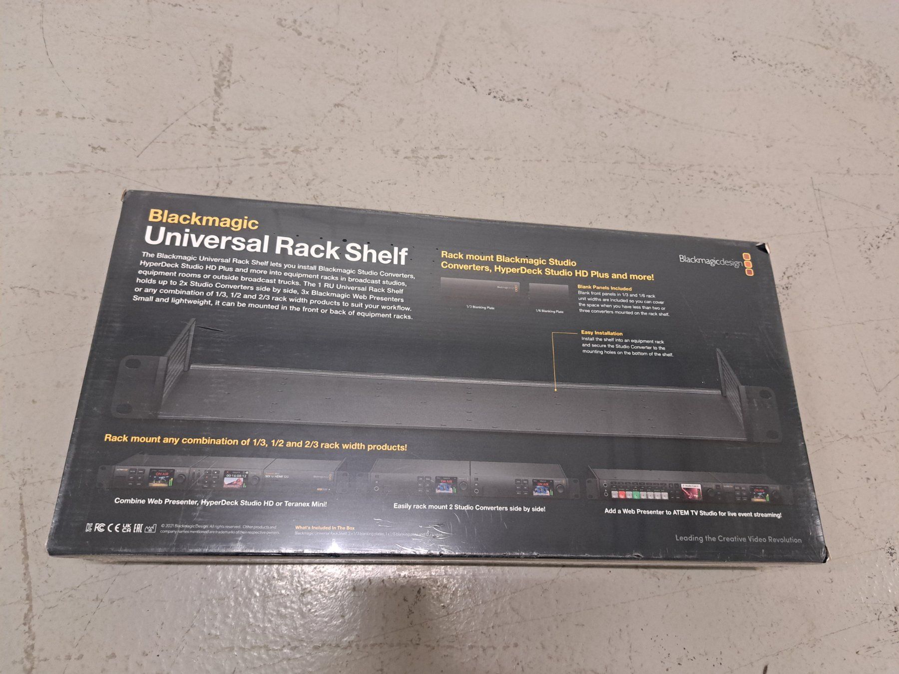 Sonstiges Zubehör: 19 Zoll Blackmagic Universal Rack Shelf 1 HE – Neu und originalverpackt aus Embrach von lichttechnik 5