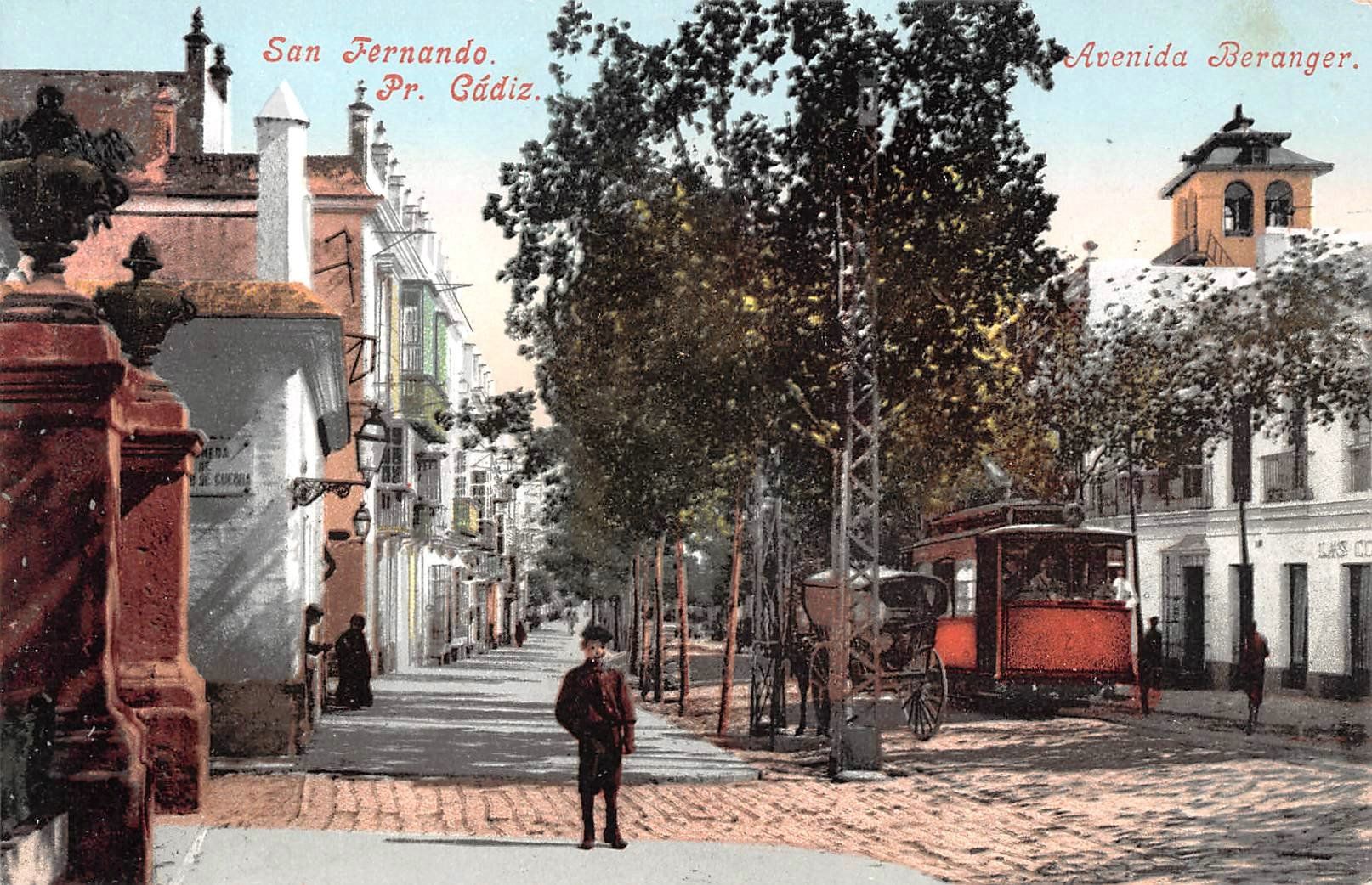 Cartoline postali: Cadiz, San Fernando, Strassenbahn – Usato da Ottikon b.Kemptth. venduto da Neptun1974