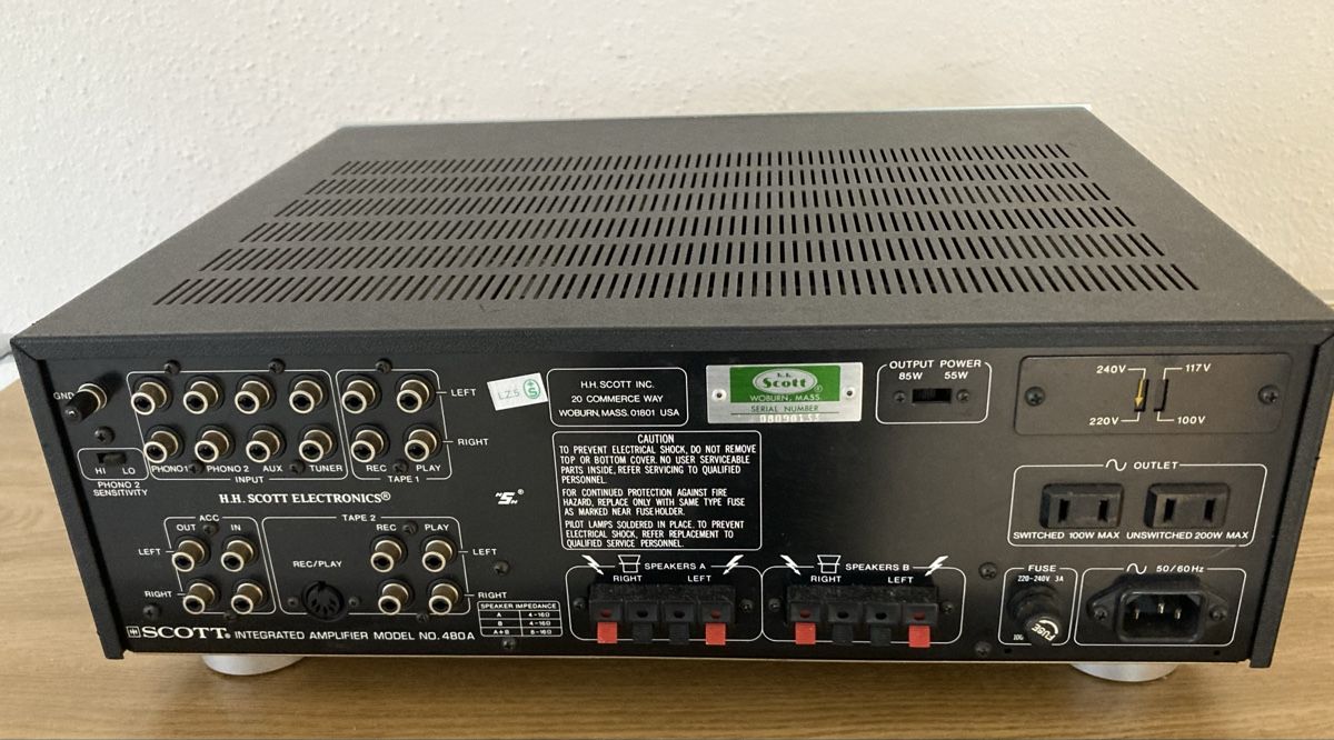 Scott Amplificatori: Scott Integrated Amplifier 480 A – Usato da Zwingen venduto da Kult2000 6