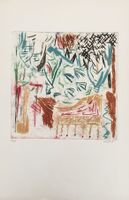 Eric Levesque   "Composition"    Farbradierung auf Bütten