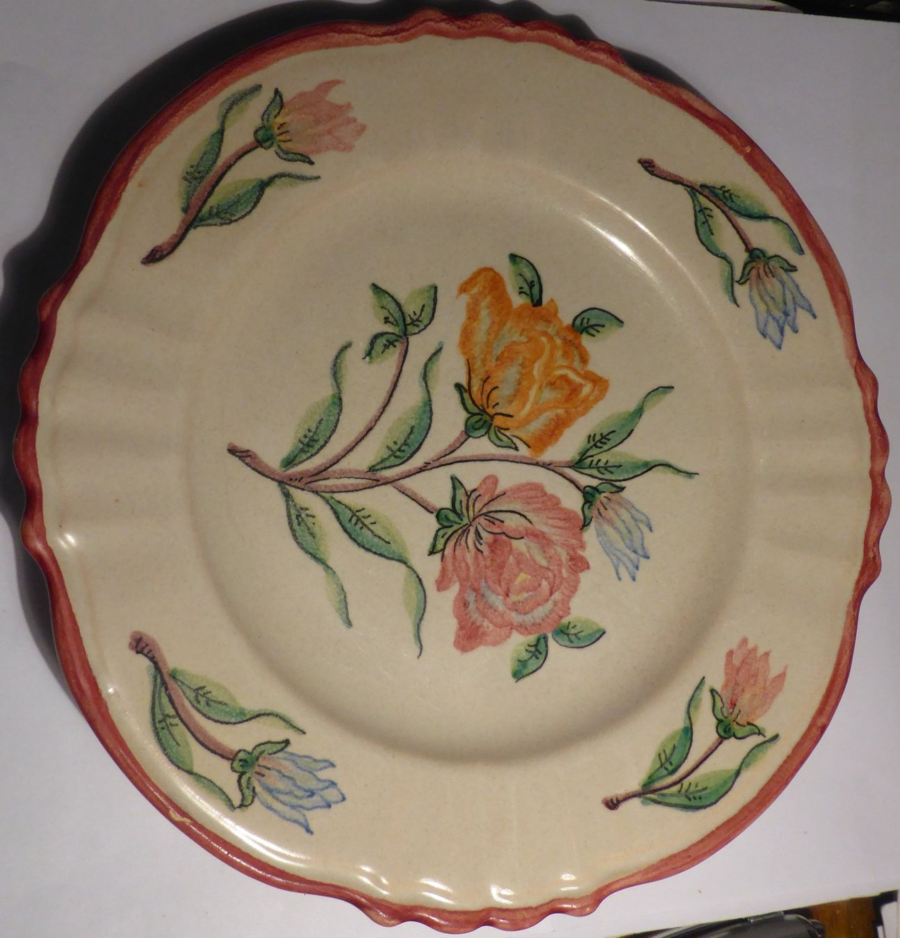 Teller: ANTIKER -HAND BEMALTER GRAZIA -DERUTA TELLER,--18,5 CM – Gebraucht aus Zürich von tritonis 2