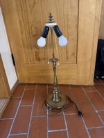 Tischlampe Messing 2flammig, funktionstüchtig 