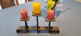 Rustikaler Kerzenständer für 3 Kerzen – Zeitloses Deko!