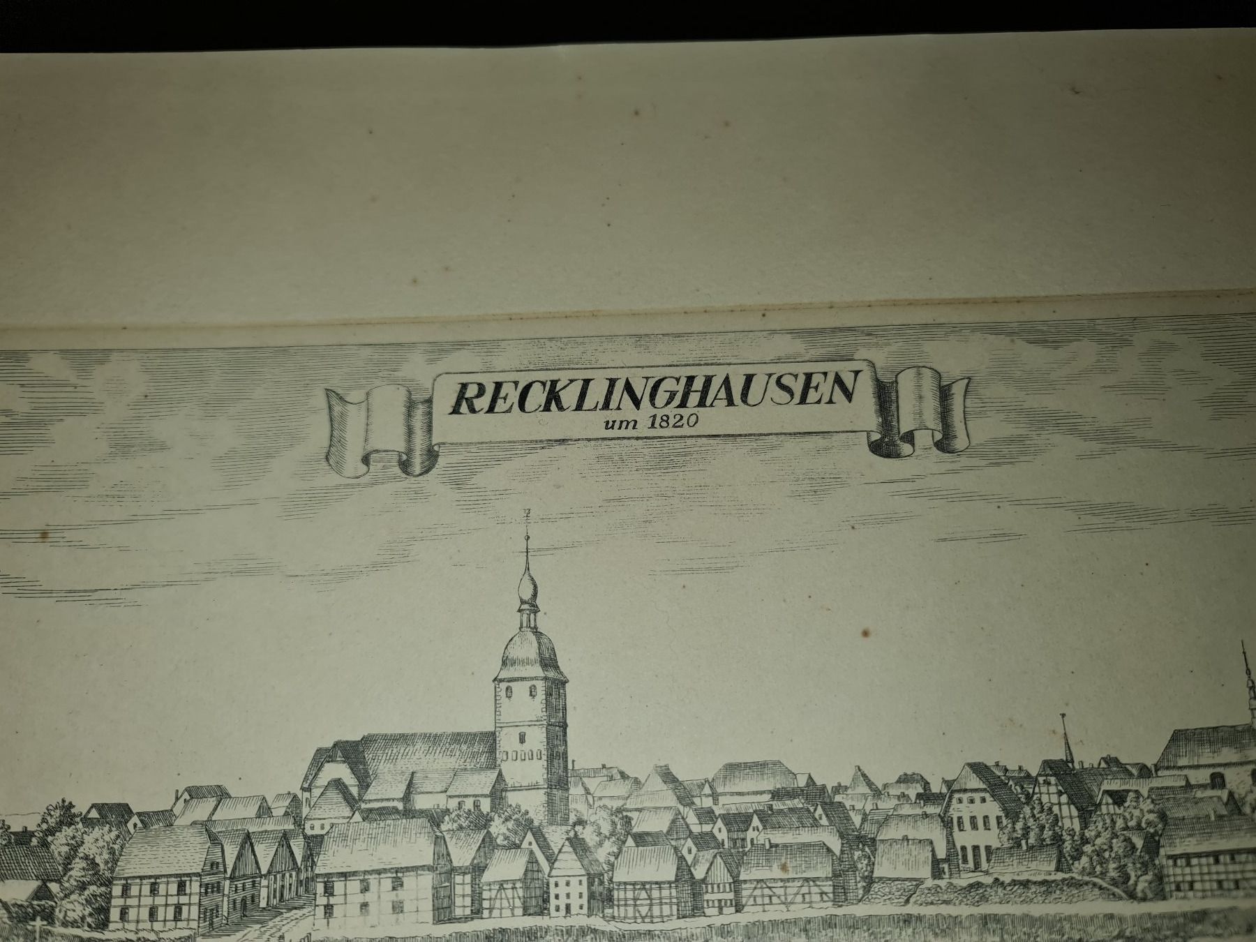 Stiche: Stich Recklinhausen um 1820 – Gebraucht aus Ibach von Hfedier 1