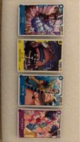 One Piece Sammelkarten Set 4 Stück neuwertig
