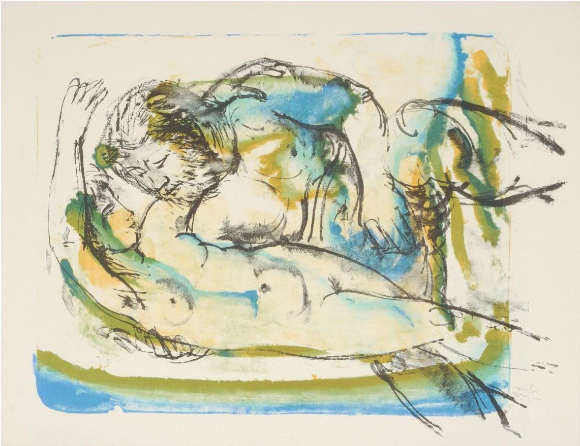 Grafica & Litografie: Erni Hans "Bacchus" Original handsignierte Lithografie – Usato da Siebnen venduto da Kareno